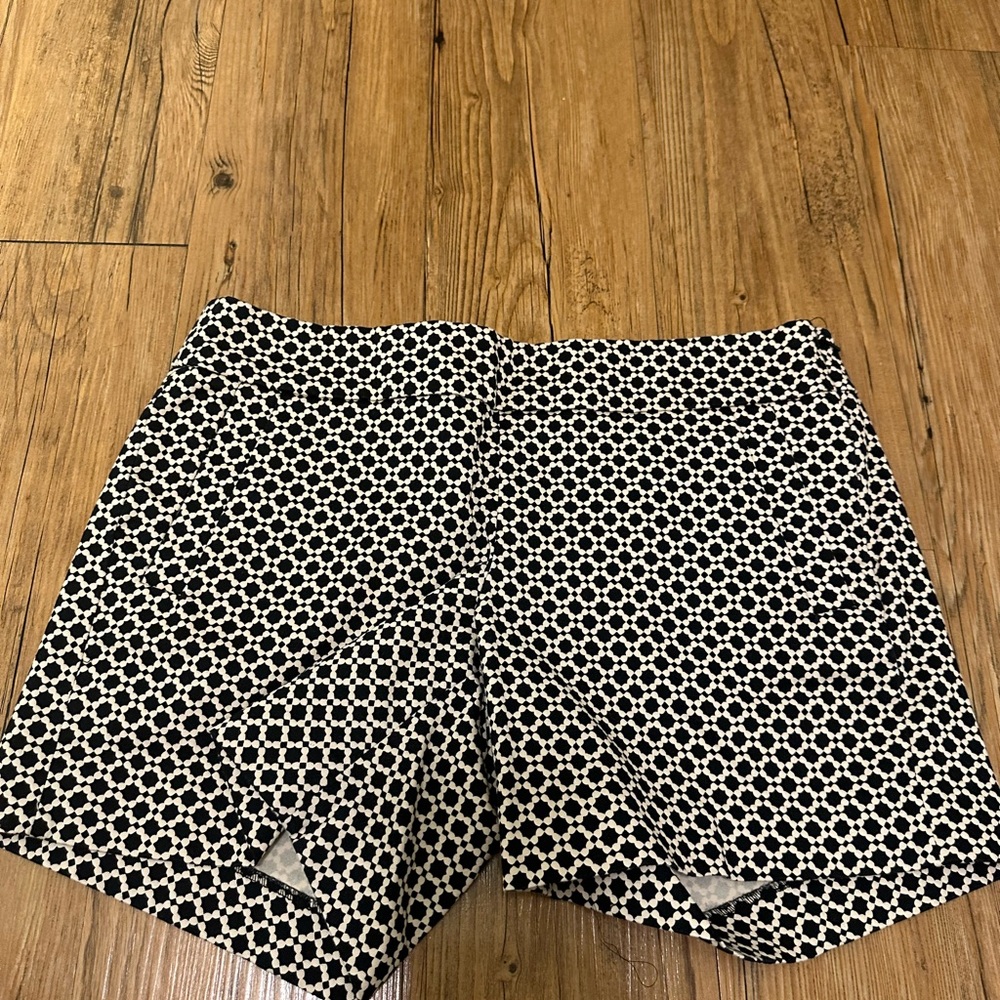J. Crew Black and White Geometric Women's Shorts